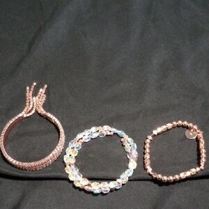 Rose Gold & Iridescent Women's Bracelet Set - Brand Unspecified